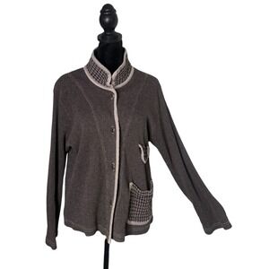 Nannette Keller Lagenlook Shacket Shirt Jacket Women S Petite Distressed Grandma